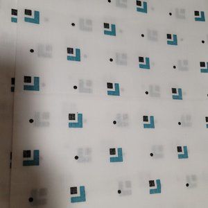 Home Design Twin Flat Sheet 80s Print Geometric Percale Cotton Poly Irregular